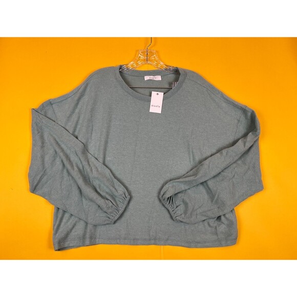 Elodie Brushed Knit Long Sleeve Sweater Top Mint Womens XL Crew Neck Casual NWT - Picture 2 of 6